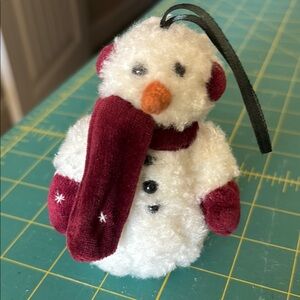 Boyd’s Plush Snowman Ornament with Red Scarf